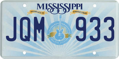 MS license plate JQM933