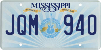 MS license plate JQM940