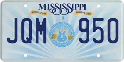 MS license plate JQM950