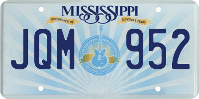 MS license plate JQM952