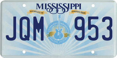 MS license plate JQM953