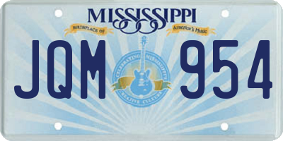 MS license plate JQM954