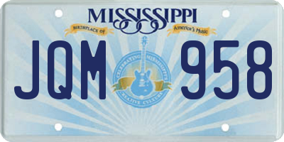 MS license plate JQM958