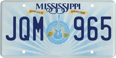 MS license plate JQM965