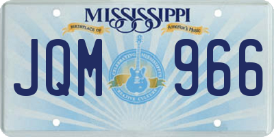 MS license plate JQM966
