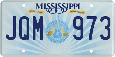 MS license plate JQM973
