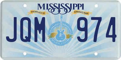 MS license plate JQM974