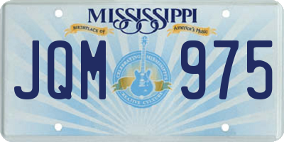 MS license plate JQM975
