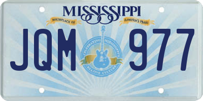 MS license plate JQM977