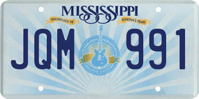 MS license plate JQM991
