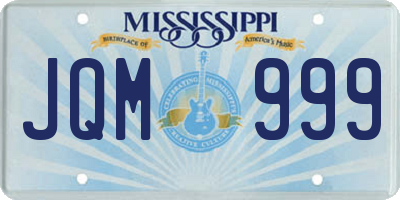 MS license plate JQM999