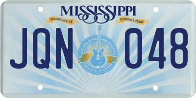 MS license plate JQN048