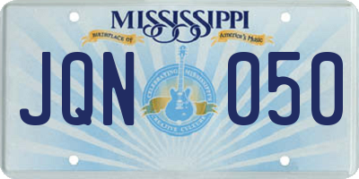 MS license plate JQN050