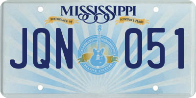 MS license plate JQN051