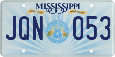 MS license plate JQN053
