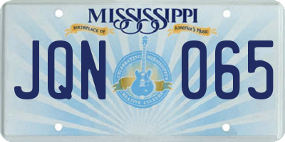 MS license plate JQN065