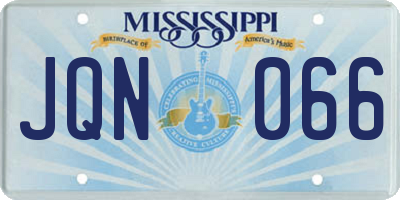 MS license plate JQN066
