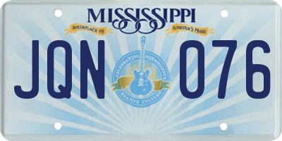 MS license plate JQN076