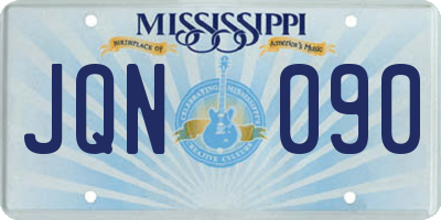 MS license plate JQN090