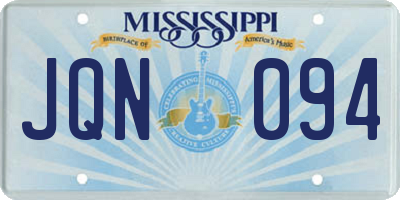 MS license plate JQN094