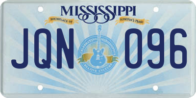 MS license plate JQN096