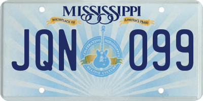 MS license plate JQN099