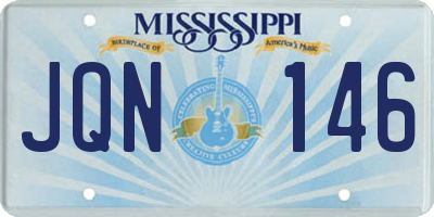 MS license plate JQN146