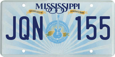 MS license plate JQN155