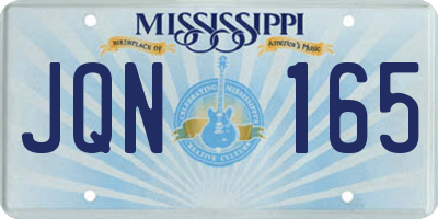 MS license plate JQN165