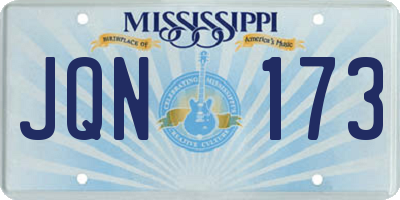 MS license plate JQN173