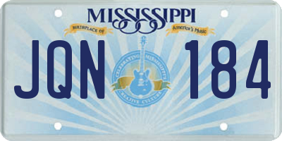 MS license plate JQN184