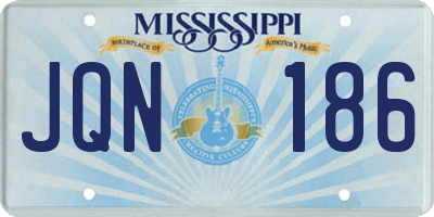 MS license plate JQN186