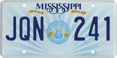 MS license plate JQN241