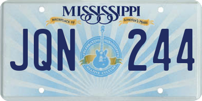 MS license plate JQN244