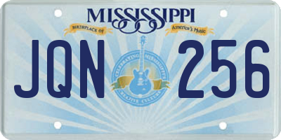 MS license plate JQN256