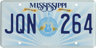 MS license plate JQN264