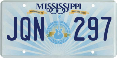 MS license plate JQN297