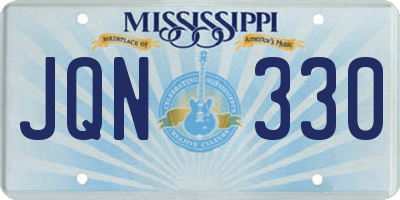 MS license plate JQN330