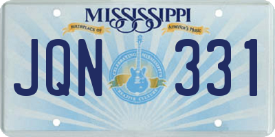 MS license plate JQN331