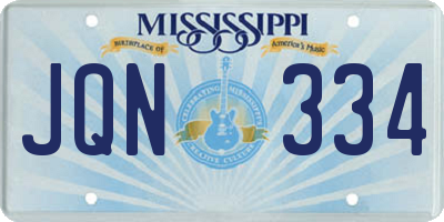 MS license plate JQN334