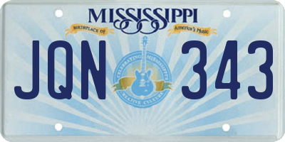 MS license plate JQN343