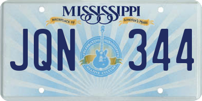 MS license plate JQN344