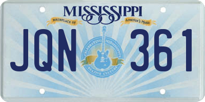 MS license plate JQN361