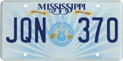 MS license plate JQN370