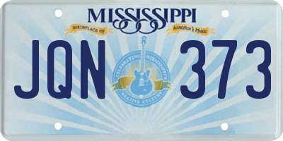 MS license plate JQN373
