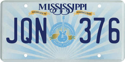 MS license plate JQN376