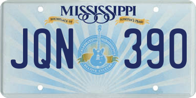 MS license plate JQN390