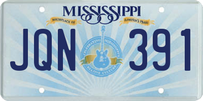 MS license plate JQN391