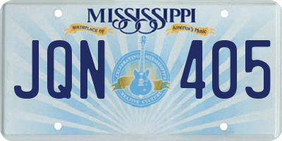 MS license plate JQN405