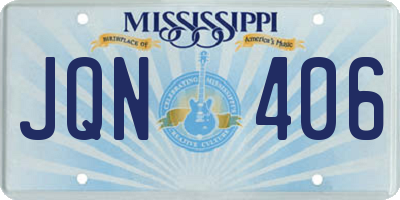 MS license plate JQN406